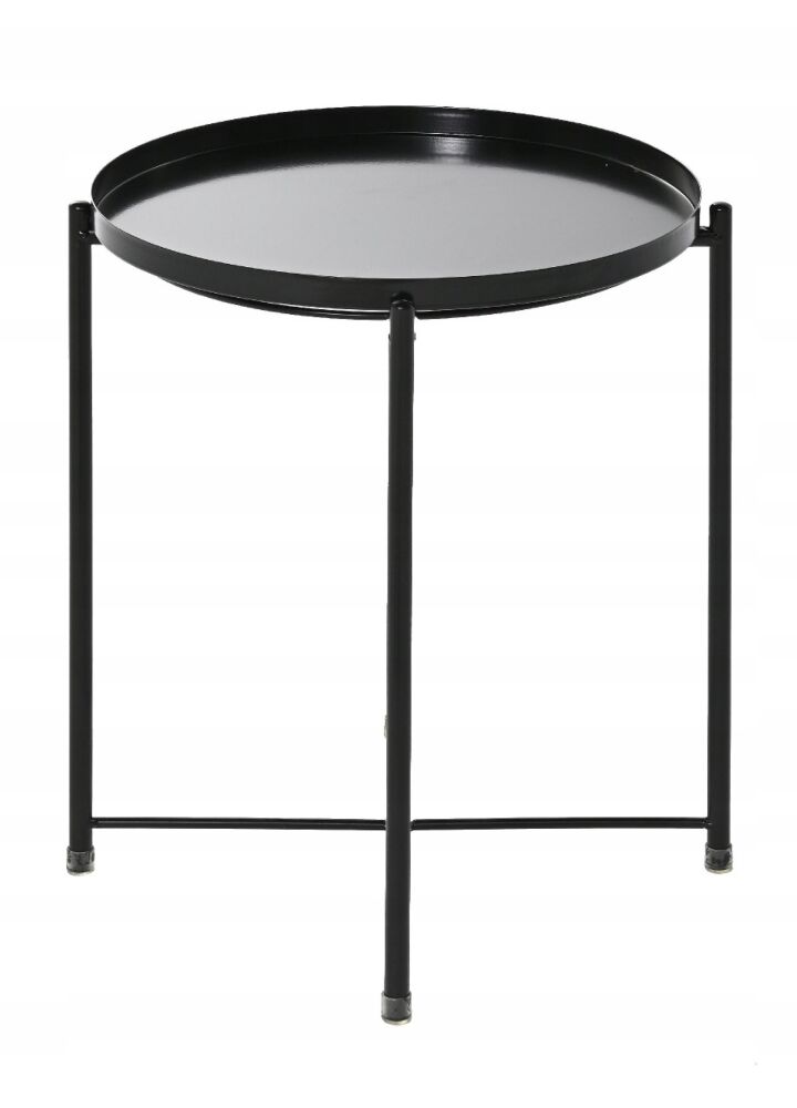Stolik kawowy okrągły metalowy loft salon śr. 42 cm