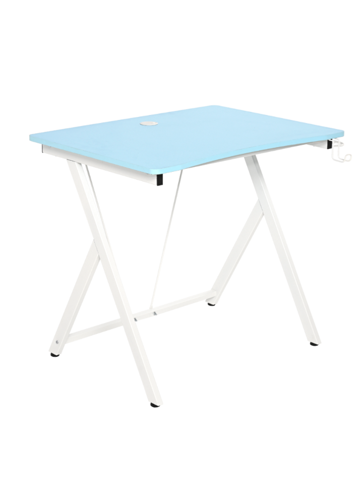 BIURKO GAMINGOWE ZIKKO 80X60X73CM MDF NIEBIESKI, STELAŻ METALOWY