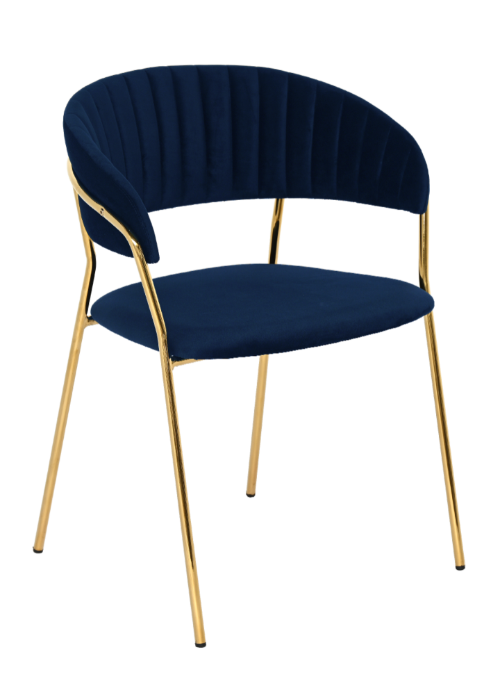 Krzesło jadalniane Nubo Velvet Dark Blue