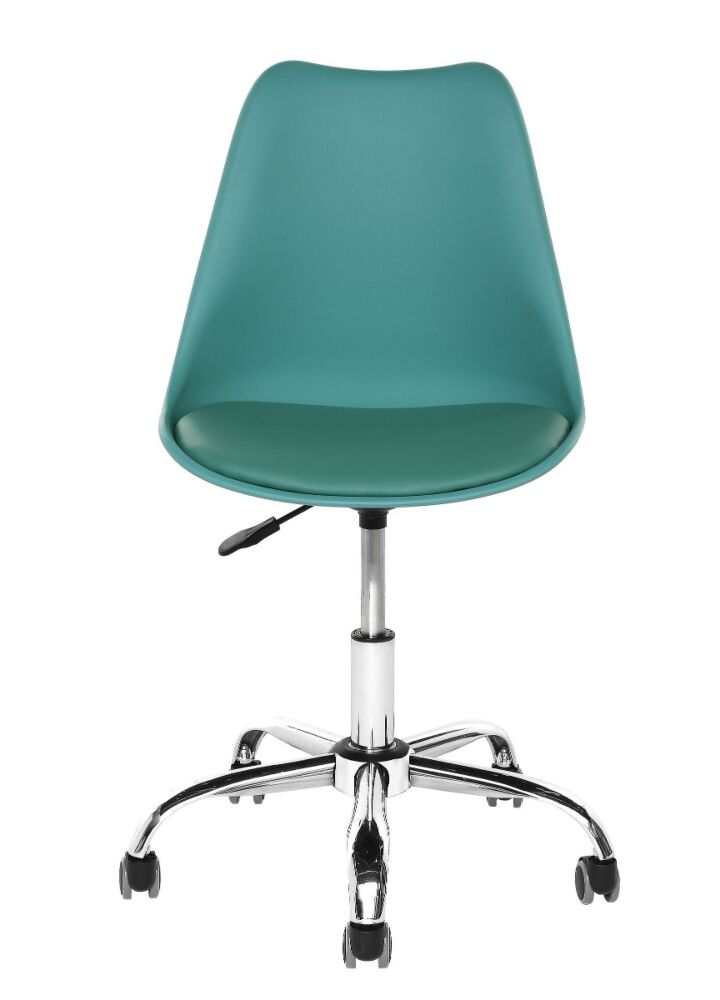 Fotel biurowy  47,5x45x79/89cm, Podstawa metal, turkus