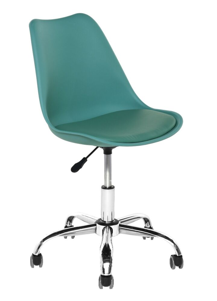 Fotel biurowy  47,5x45x79/89cm, Podstawa metal, turkus