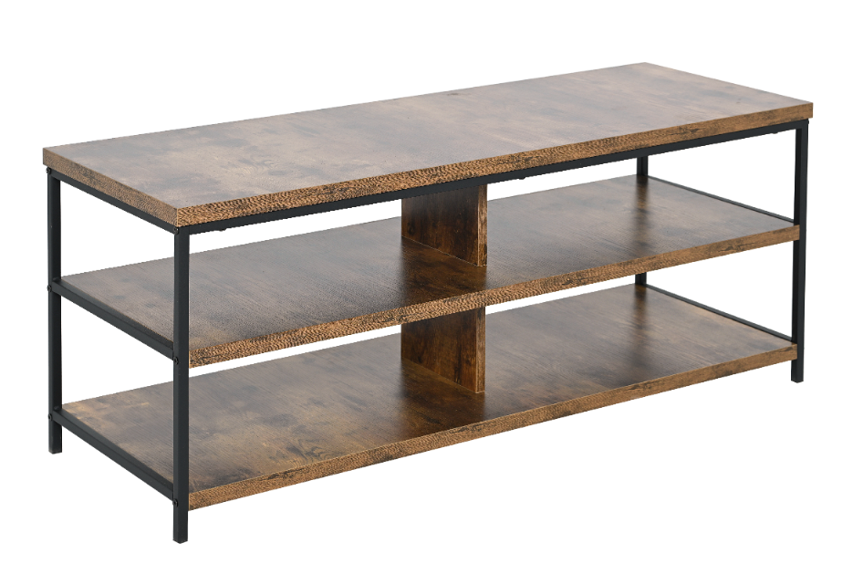 Szafka regał RTV komoda industrialna loft drewniana 3 półki salon biuro 45 cm OTE