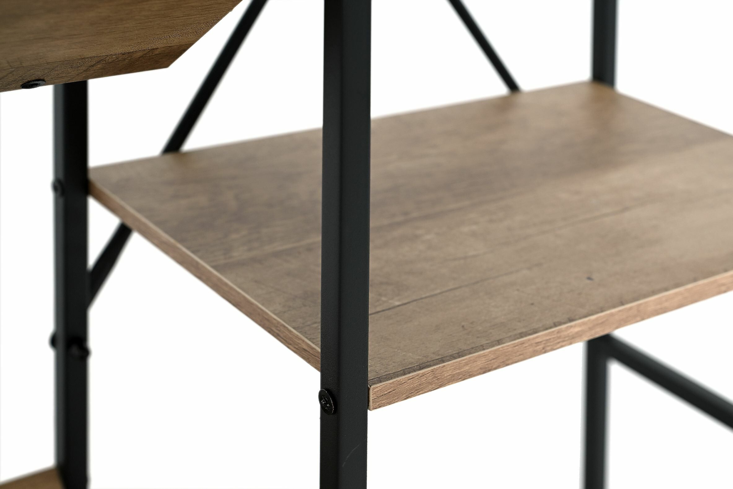 Regał industrialny loft biuro salon szafka komoda na książki 150 cm czarny dąb OTE