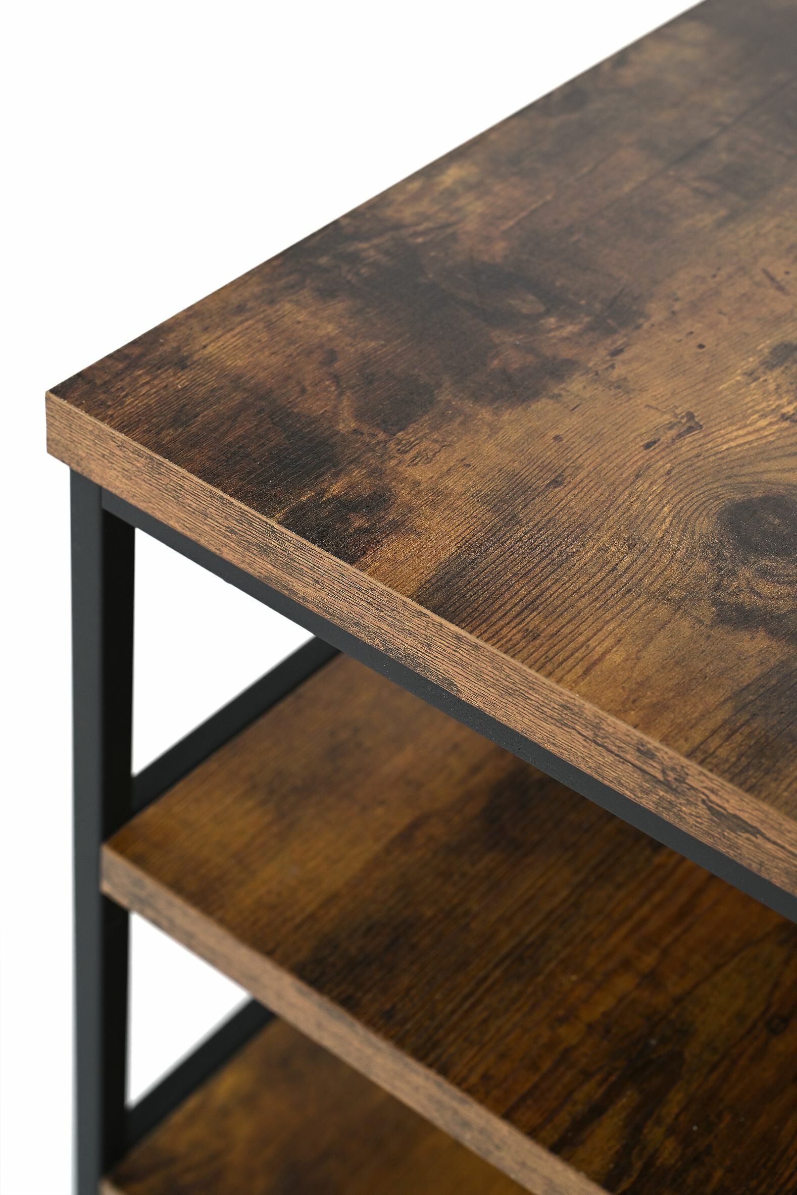 Szafka regał RTV komoda industrialna loft drewniana 3 półki salon biuro 45 cm OTE