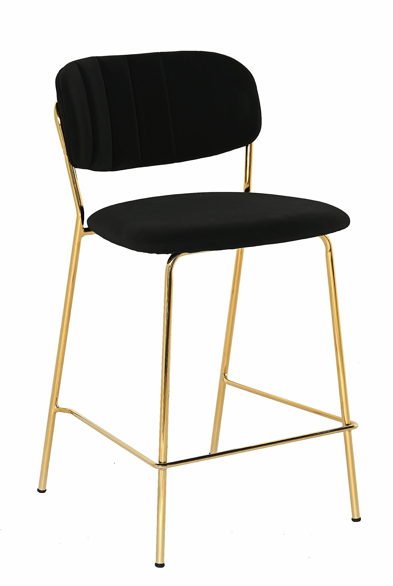 Krzesło barowe Vela Velvet Black
