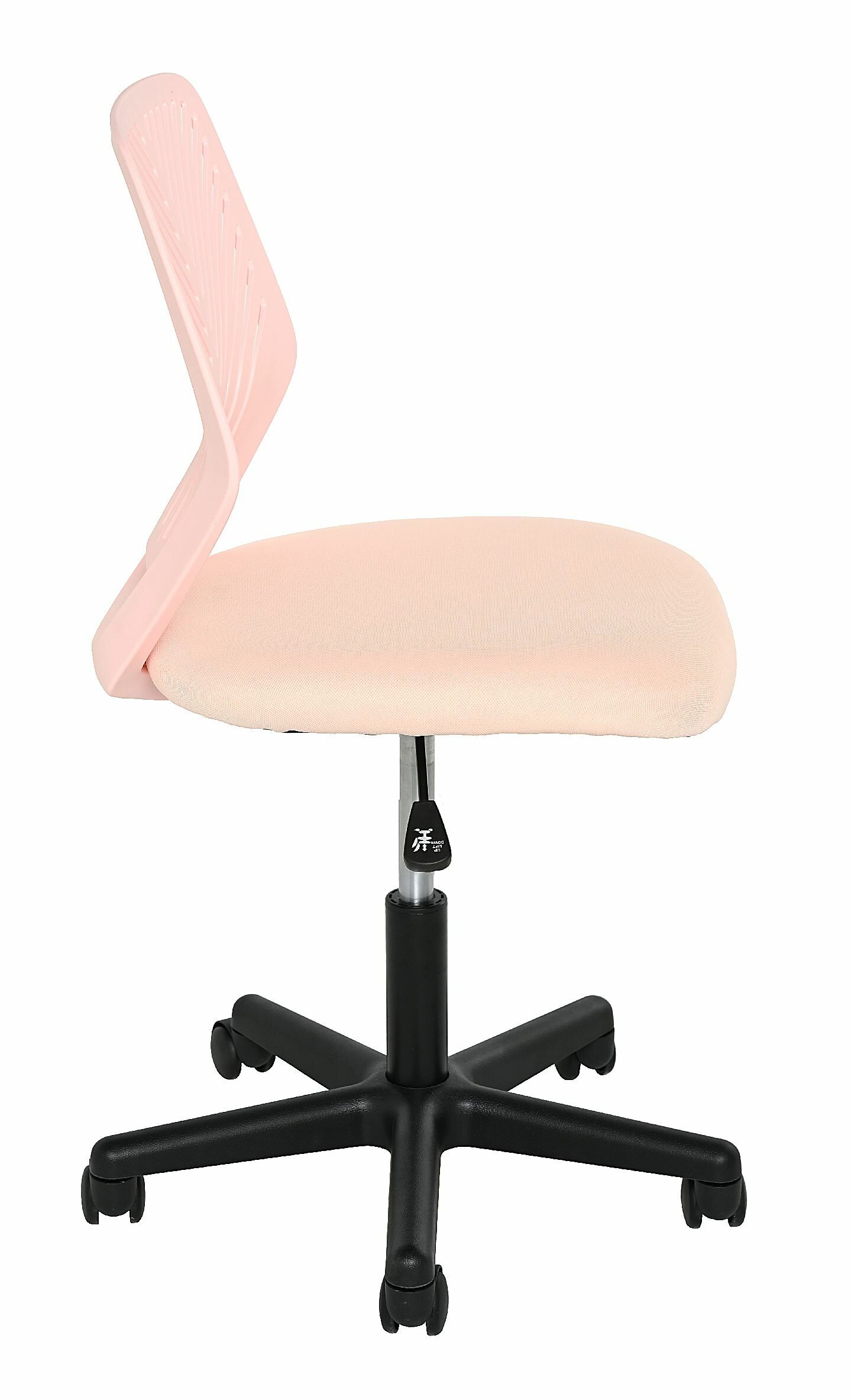 FOTEL BIUROWY OBROTOWY TIMO RÓŻOWY, MIKROWŁÓKNO 52X52X79.5/93.5CM, BAZA NYLON