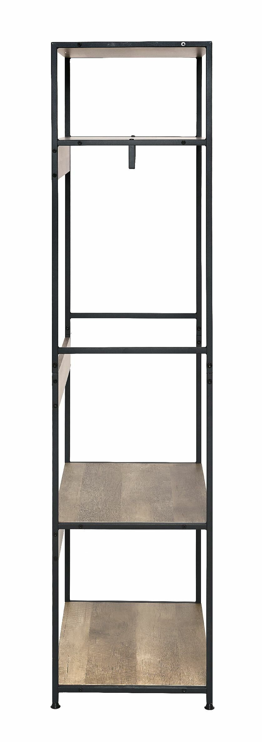 Garderoba industrialna loft biuro salon regał z półkami drążkiem 175 cm czarny dąb OTE