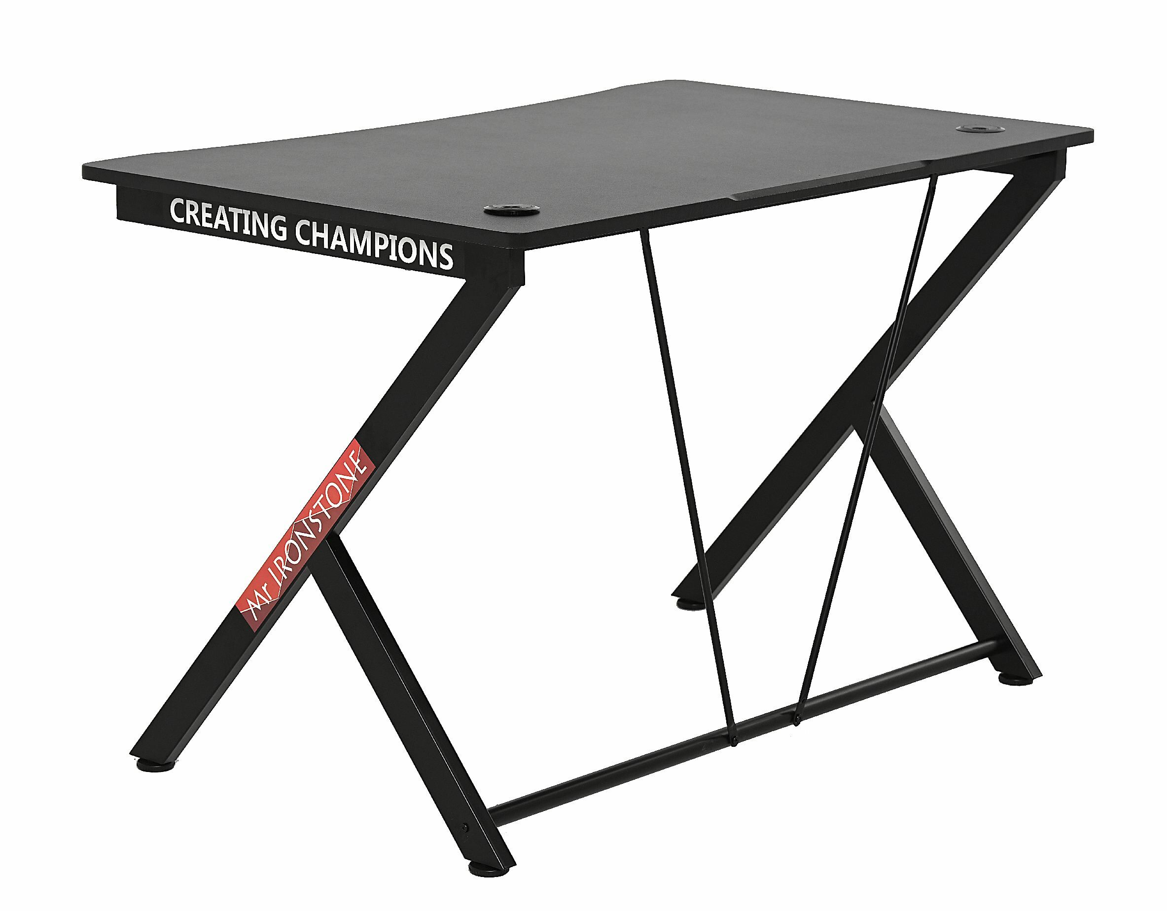 BIURKO GAMINGOWE 115X74X76CM MDF, STELAŻ METALOWY CZARNY