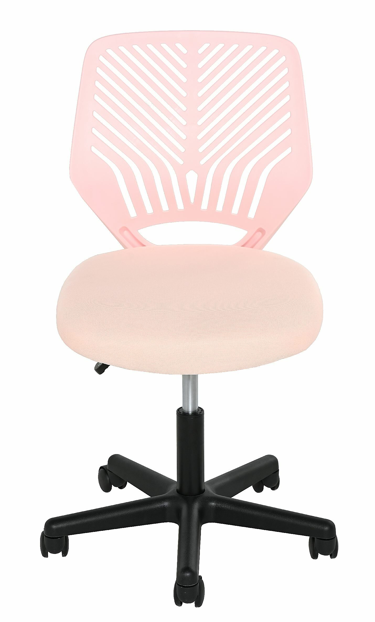 FOTEL BIUROWY OBROTOWY TIMO RÓŻOWY, MIKROWŁÓKNO 52X52X79.5/93.5CM, BAZA NYLON