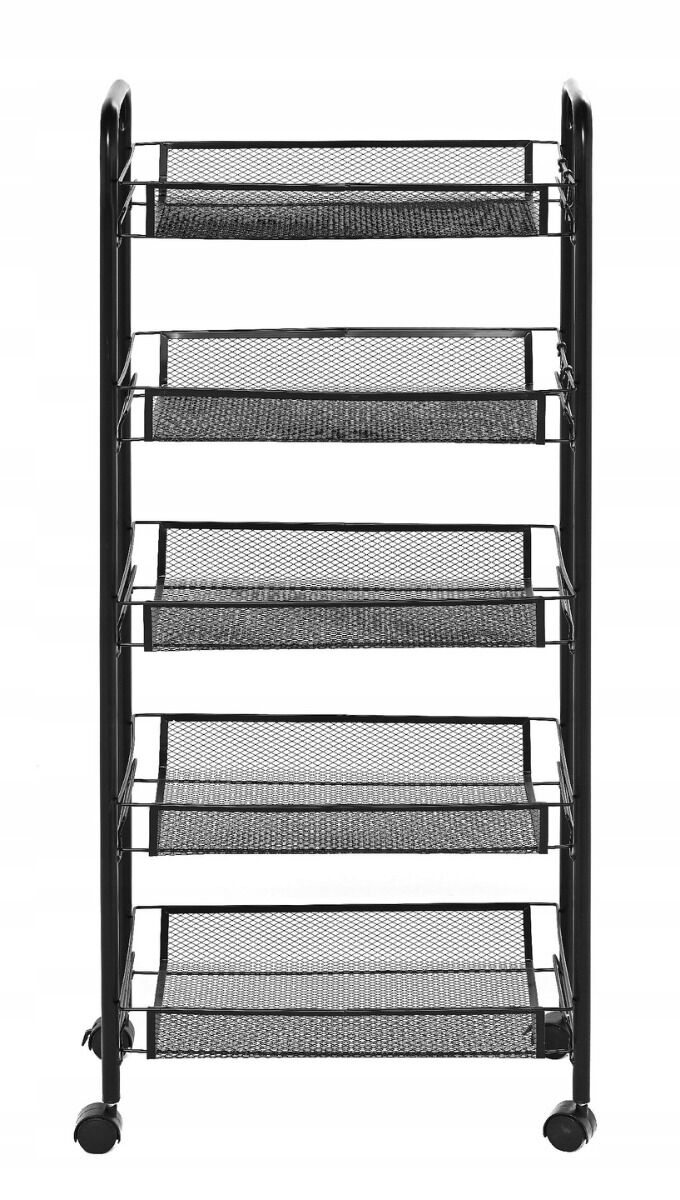 Wózek kuchenny regał łazienkowy pomocniczy na kółkach metal 5 półek