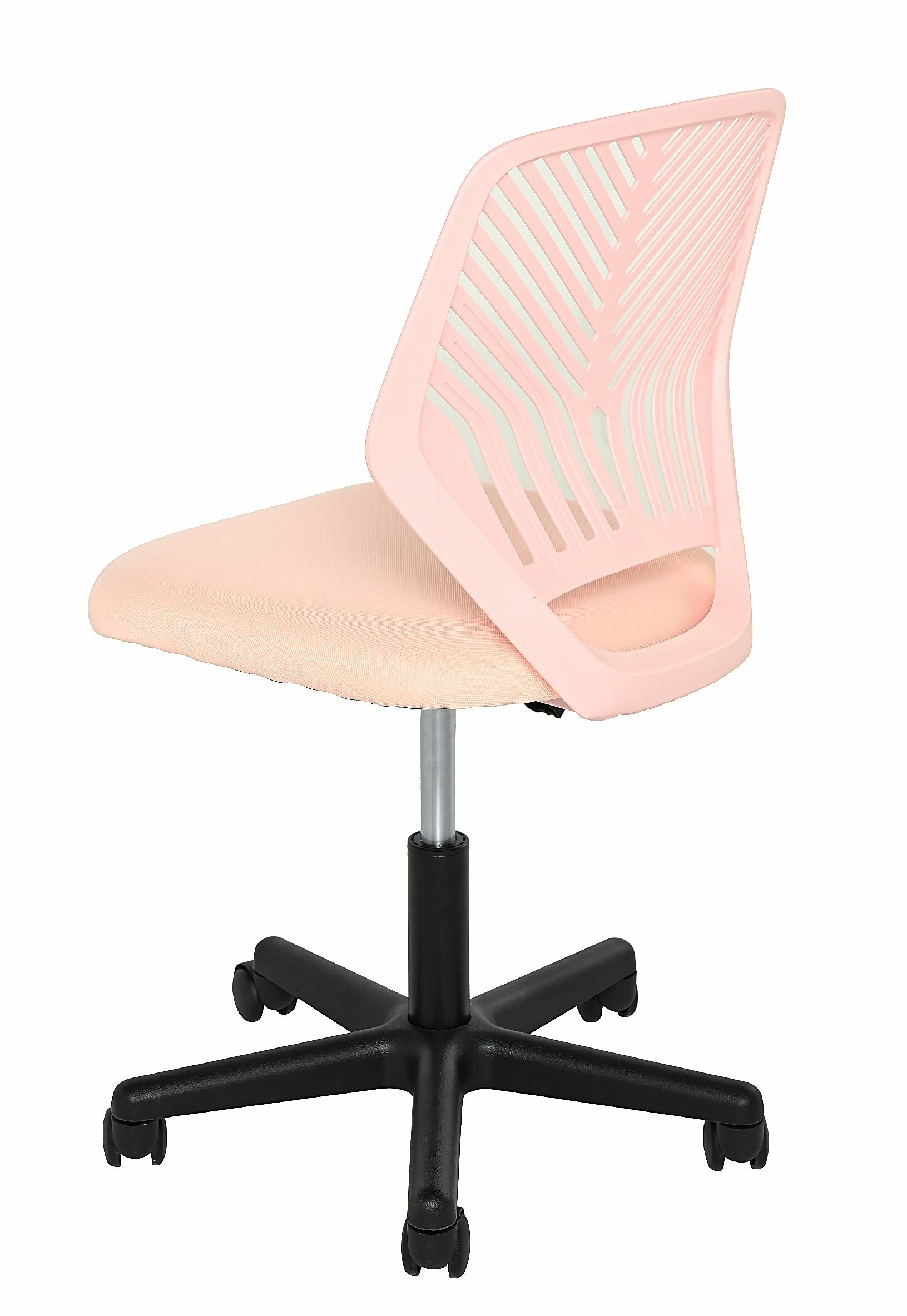 FOTEL BIUROWY OBROTOWY TIMO RÓŻOWY, MIKROWŁÓKNO 52X52X79.5/93.5CM, BAZA NYLON