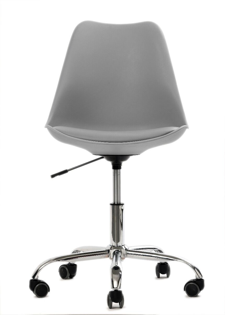 Fotel biurowy Diego z poduszką 47,5x45x79/89cm podstawa metal, szary