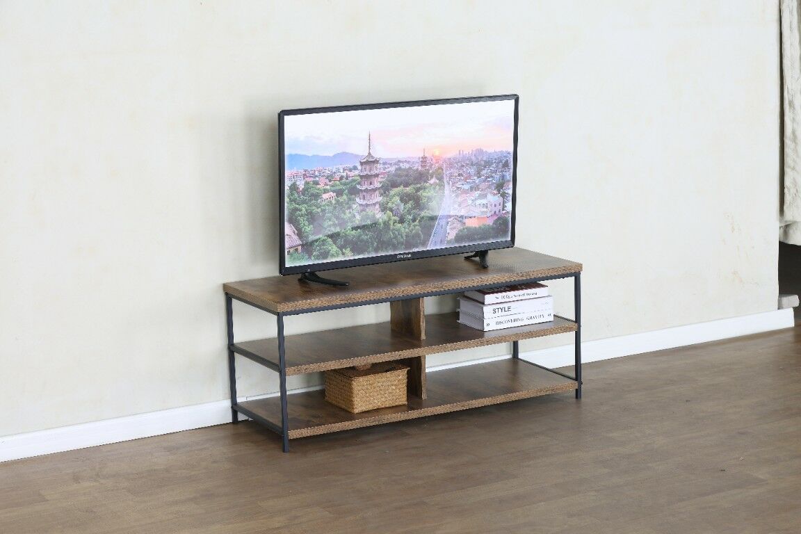 Szafka regał RTV komoda industrialna loft drewniana 3 półki salon biuro 45 cm OTE