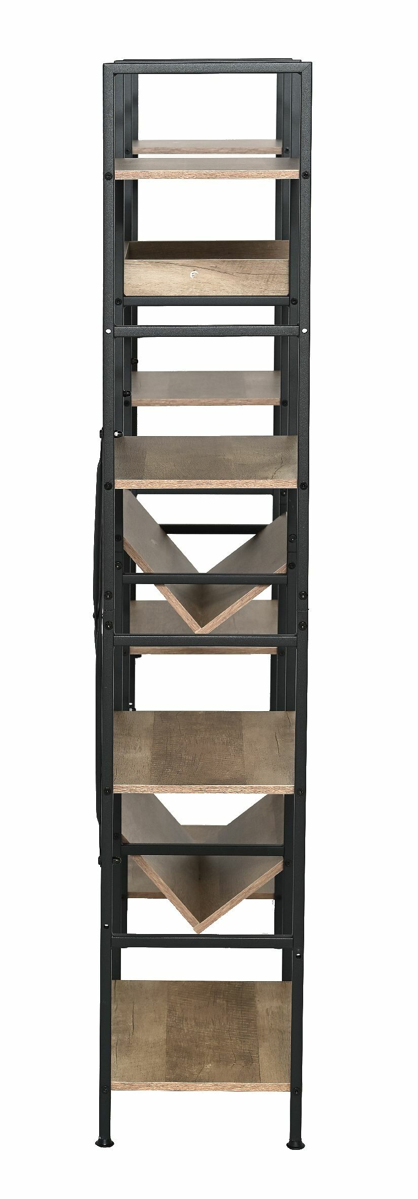 Regał industrialny loft biuro salon szafka komoda na książki 150 cm czarny dąb OTE