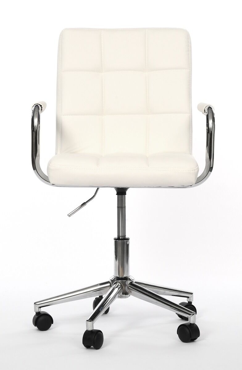 Fotel biurowy-obrotowy Ksawery 45x54x87/97cm siedzisko białe
