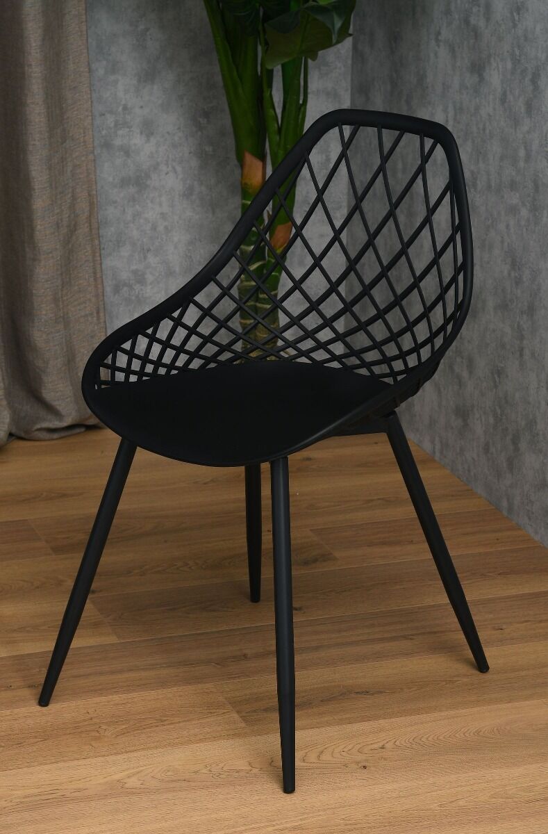 Krzesło Joy wym  48,5x55x47/83,5cm nogi metal czarny