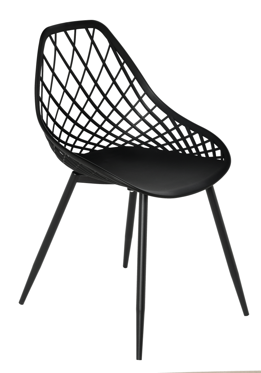 Krzesło Joy wym  48,5x55x47/83,5cm nogi metal czarny