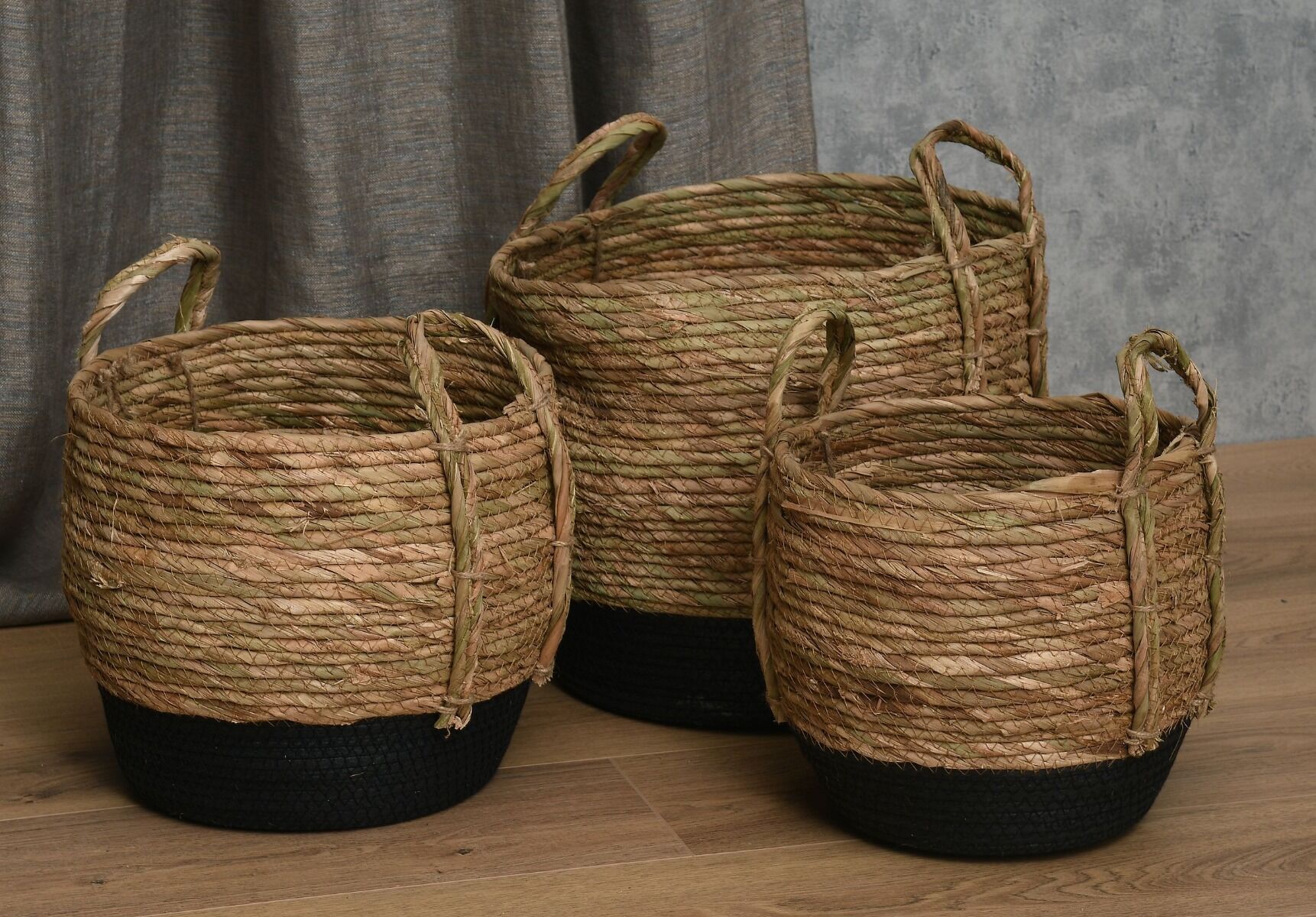 Kosz Clover S, 25x25x23cm, Naturaln/Czarny