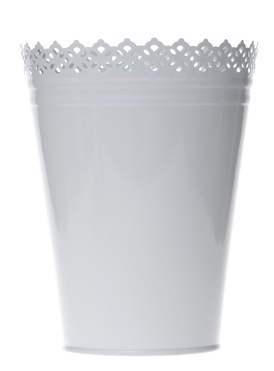 Zestaw 10 osłonek metalowych Lilly białe