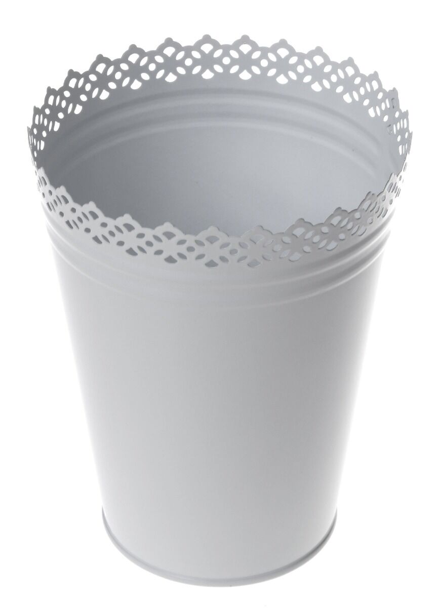 Zestaw 10 osłonek metalowych Lilly białe