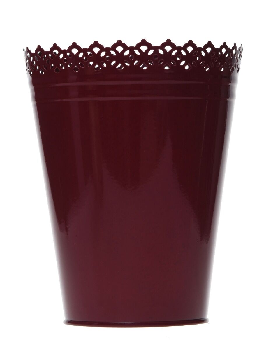 Zestaw 10 osłonek metalowych Lilly bordo