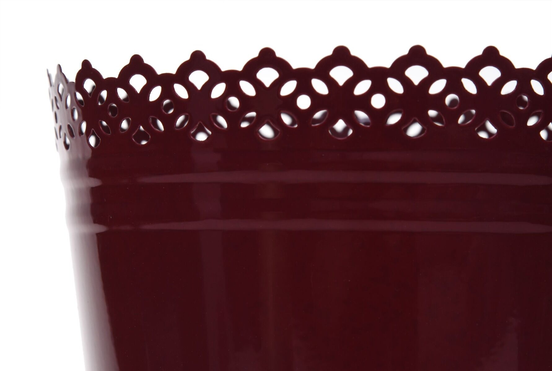 Zestaw 10 osłonek metalowych Lilly bordo