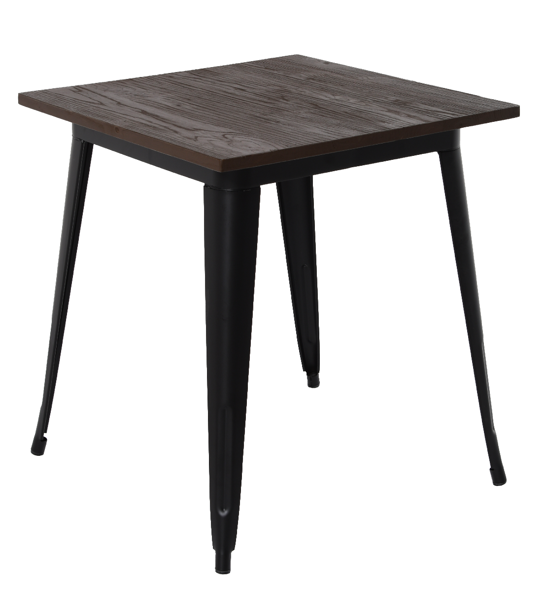 Stół altea loft metal + blat drewno  wym 70x70x5,czarny mat