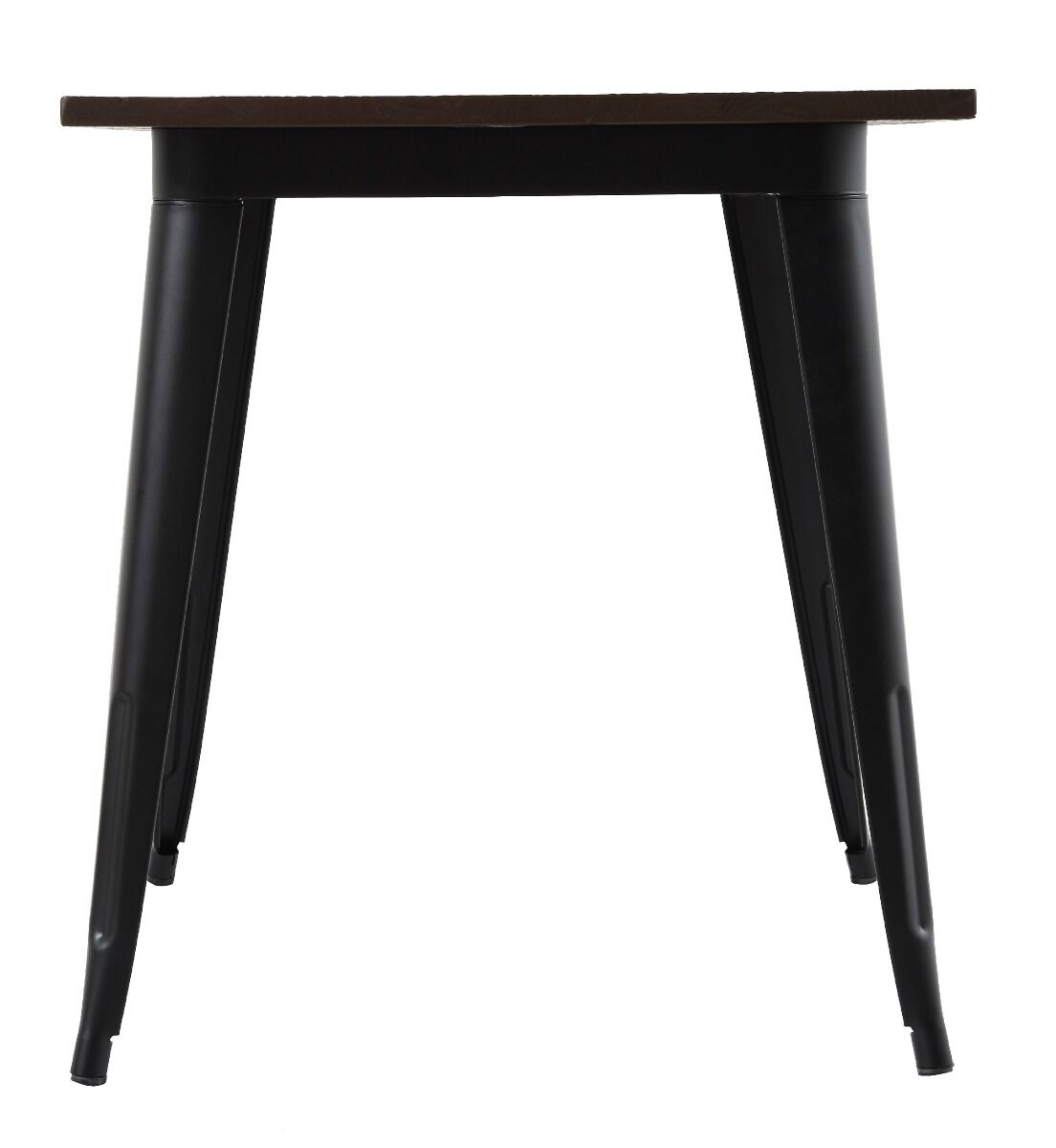 Stół altea loft metal + blat drewno  wym 70x70x5,czarny mat