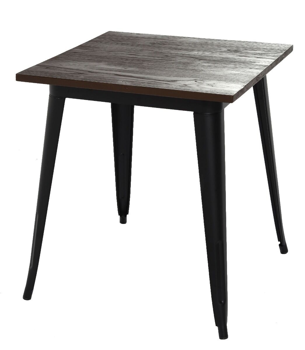 Stół altea loft metal + blat drewno  wym 70x70x5,czarny mat