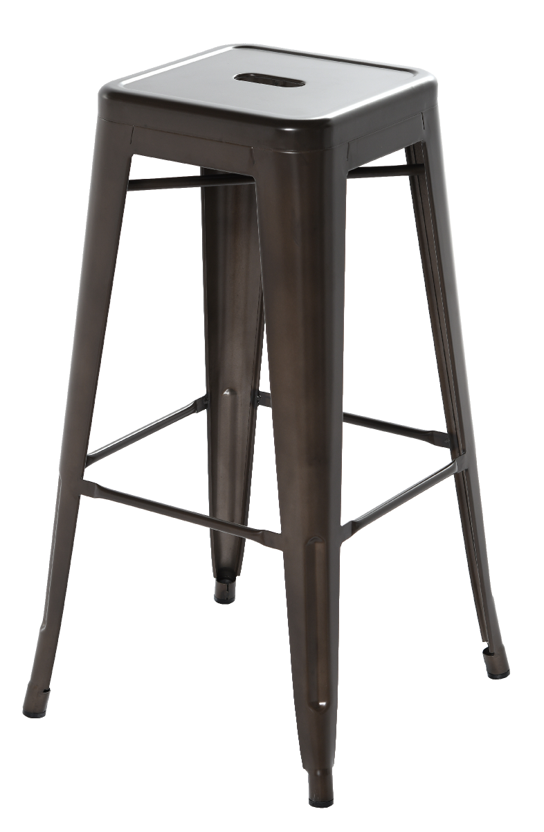 Stołek barowy Fenix 43,5x43,5x76,5cm gun metal