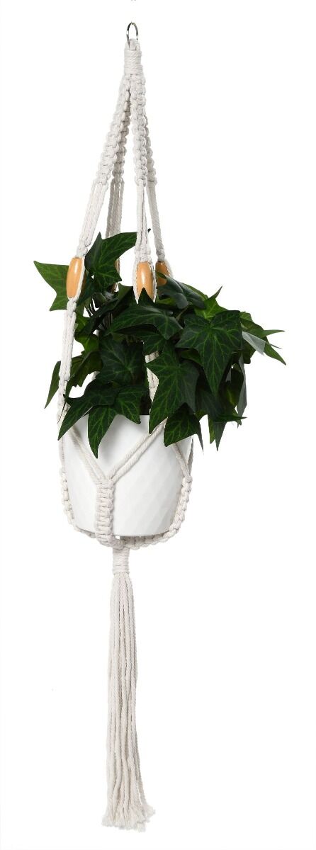 Kwietnik pleciony makrama wiszący, mix wzorów (88cm,100cm,105cm,114cm,140cm)