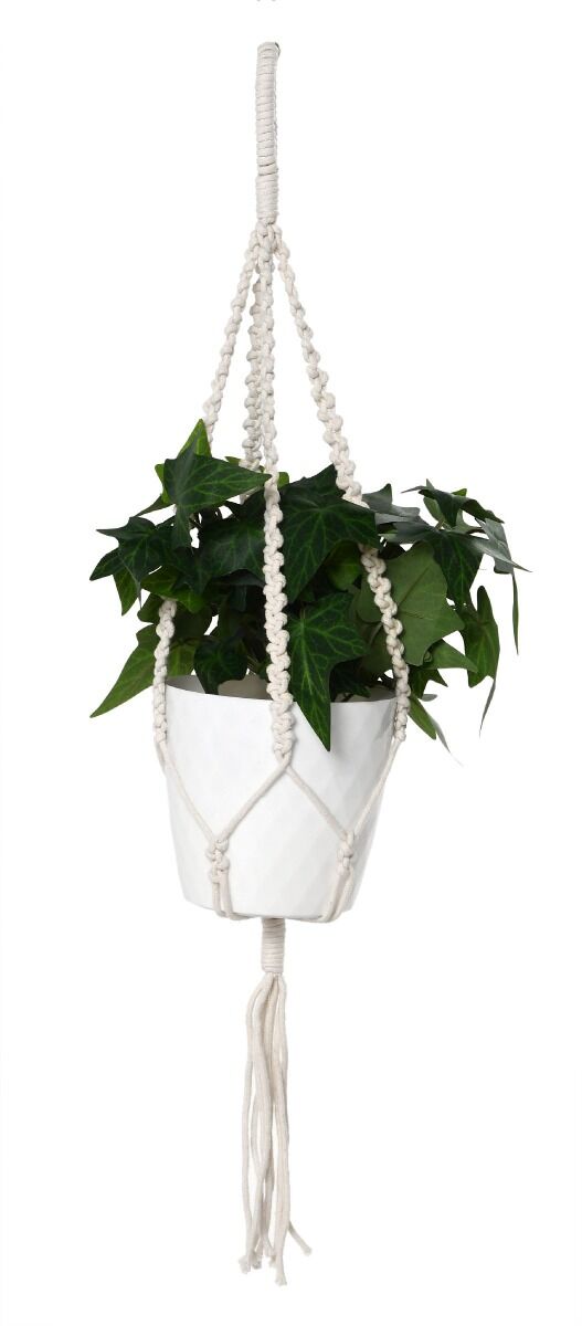 Kwietnik pleciony makrama wiszący, mix wzorów (88cm,100cm,105cm,114cm,140cm)