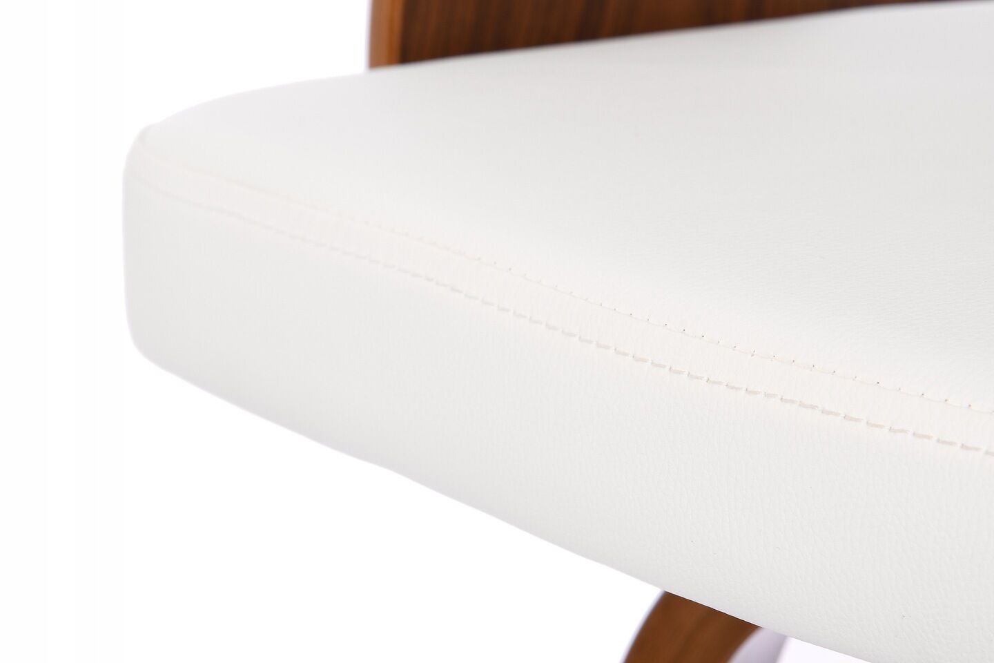 Stołek barowy TAURUS biały, drewno, PU, 105 cm, loft, kuchnia