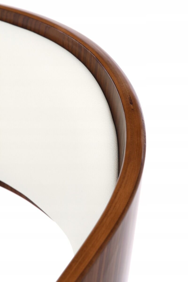 Stołek barowy TAURUS biały, drewno, PU, 105 cm, loft, kuchnia