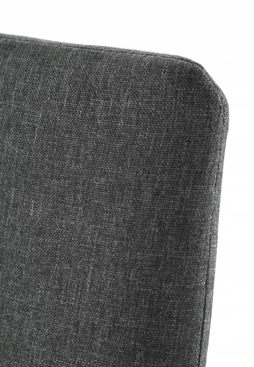 Zestaw jadalniany 4 krzesła szare plus stół okrągły 80 cm czarny